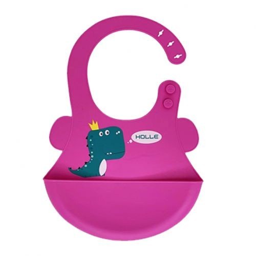 Слинявчик силіконовий "Діно", жовтий