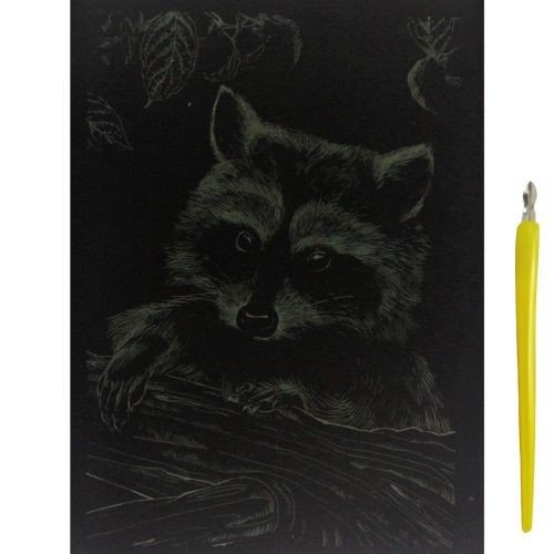 Гравюра "Gold Metallic: Єнот" (А5) Економ