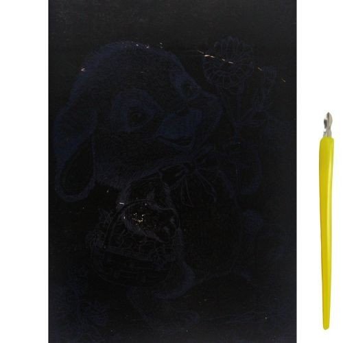 Гравюра "Silver Metallic: Зайчик з кошиком" (А5) Економ