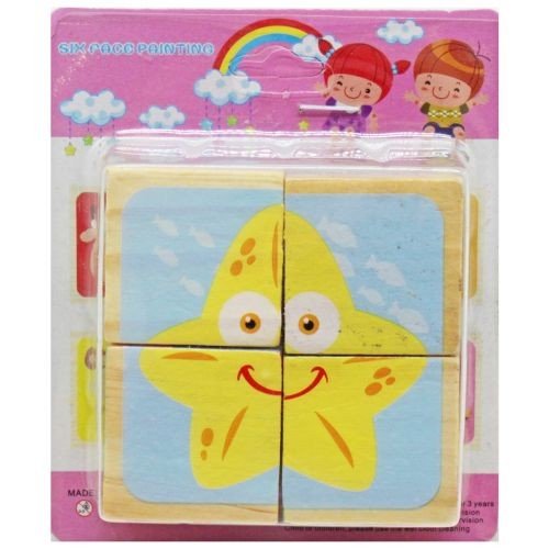 Дерев'яні кубики-пазл