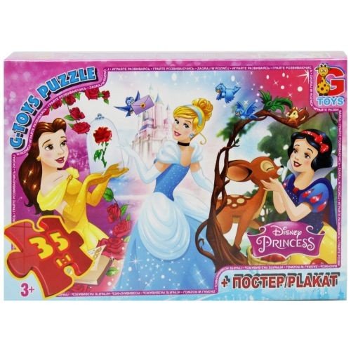 Пазли "Принцеси Дісней" + постер, 35 ел.