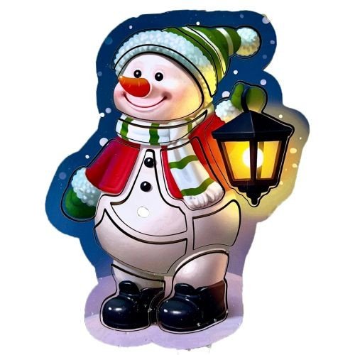 Контурний пазл "Сніговичок"