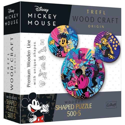 Пазли фігурні з дерева "Міккі Маус", 500 елем.