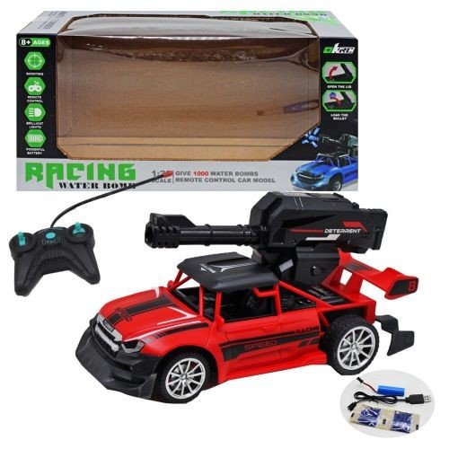 Машина з гарматою на радіокеруванні, червона