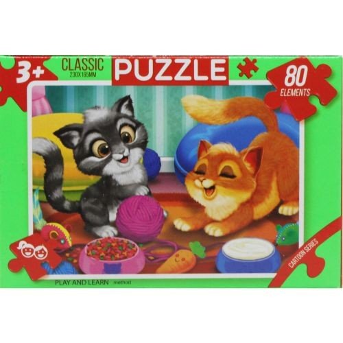 Пазли "Казка", 80 ел грайливі коти