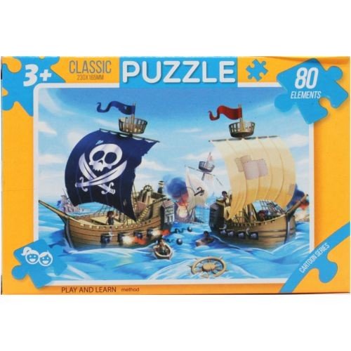 Пазли "Казка", 80 ел кораблі піратів