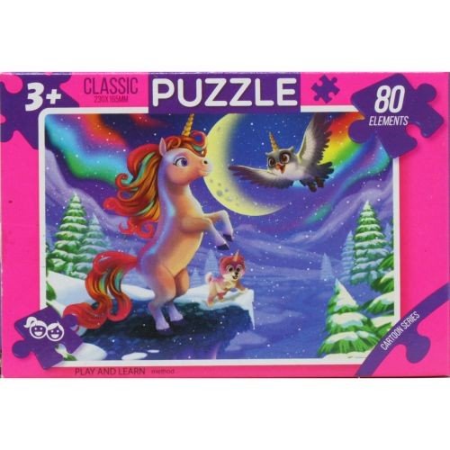 Пазли "Казка", 80 ел поні з совами