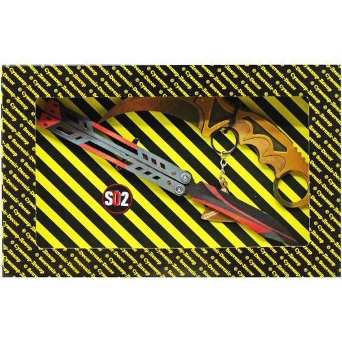 BOX Сувенірний SO-2 "МЕТЕЛИК BLACK WIDOW & Керамбіт GOLD"