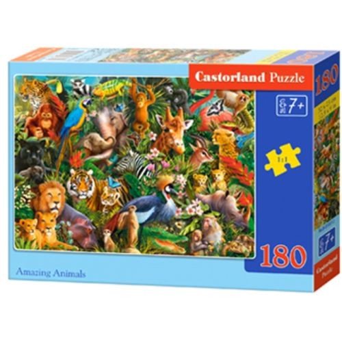 Пазли "Дивовижні тварини", 180 елементів