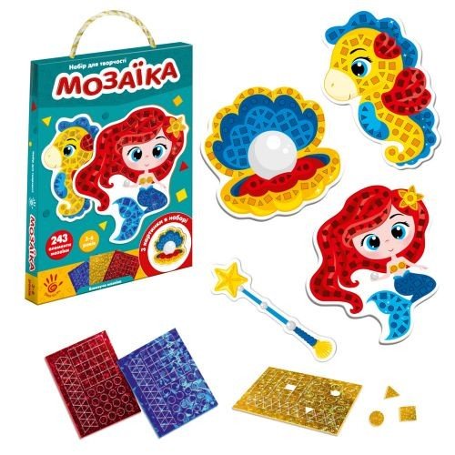 Набір для творчості "Блискуча мозаїка. Русалочка" (укр)