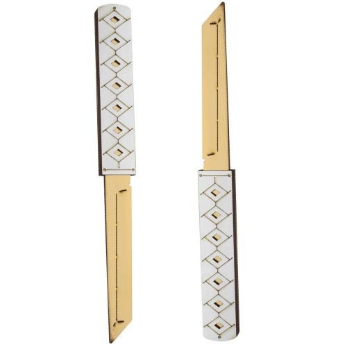 Сувенірні ножі "DOUBLE TANTO SILVER", дерево