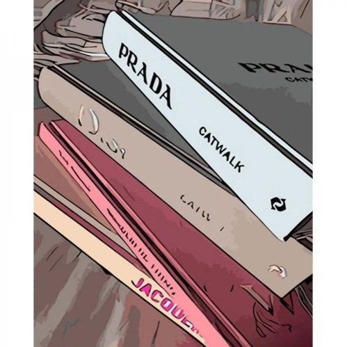 Картина за номерами "Книги на столі" ★★★