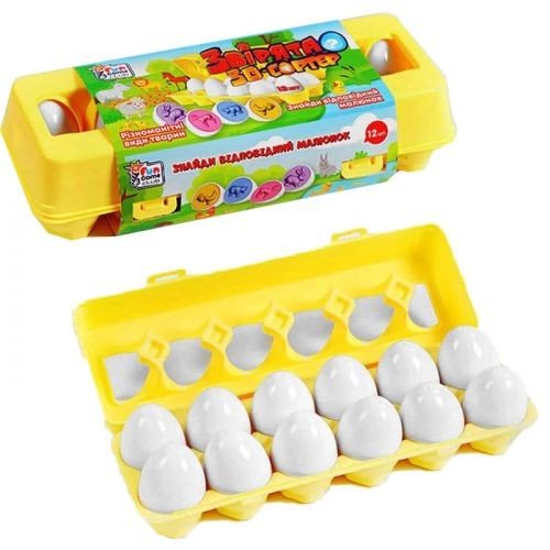 3D сортер "Яєчний лоток: Звірята", 12 штук у коробці