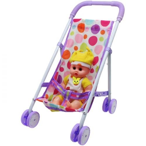 Візок з лялькою бузкова