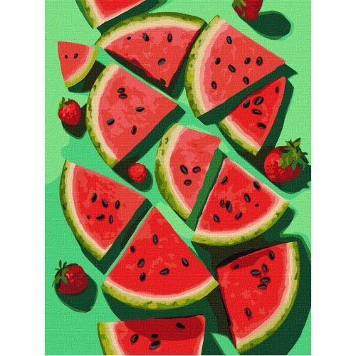 Набір для розпису по номерах. "Апетитний кавун" 30х40см