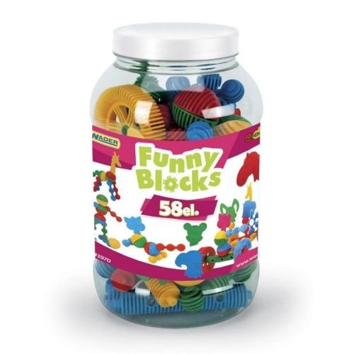 Конструктор "Funny blocks" - 58 шт (велика банка)