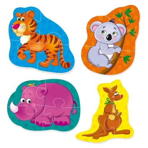 Гра розвиваюча Vladi Toys мʼякі бейбі пазли Малюк зможе "Тигреня та друзі"