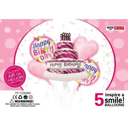 Набір кульок FF-TAZ064 "Торт рожевий" 5шт.