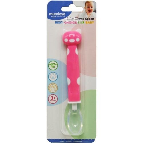 Силіконова ложка "Хрюшка", рожева