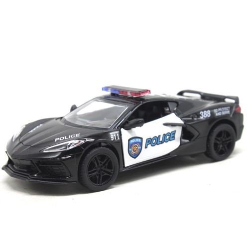 Модель легкова CORVETTE (2021)  5ʼʼ KT5432WP Police метал.інерц.відкр.дв.кор