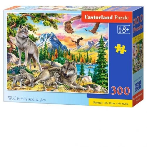 Пазли "Родина вовків і орли", 300 елементів