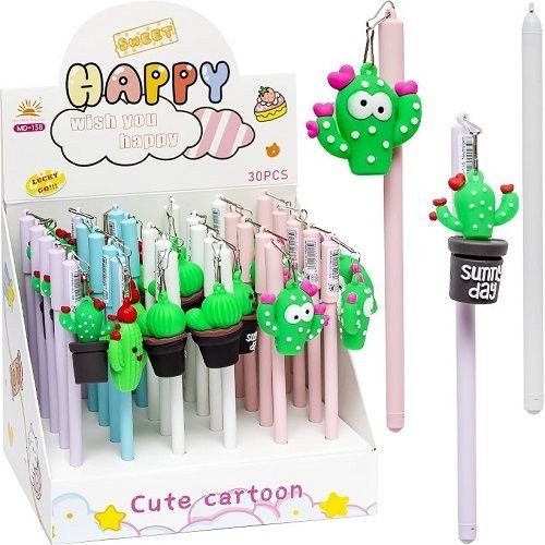 Ручка гел "Кактус" 0,5мм, синя