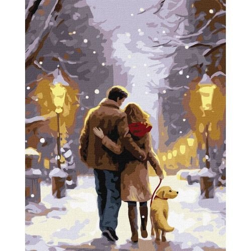 Набір для розпису по номерах. "Сімейна прогулянка" 40х50см