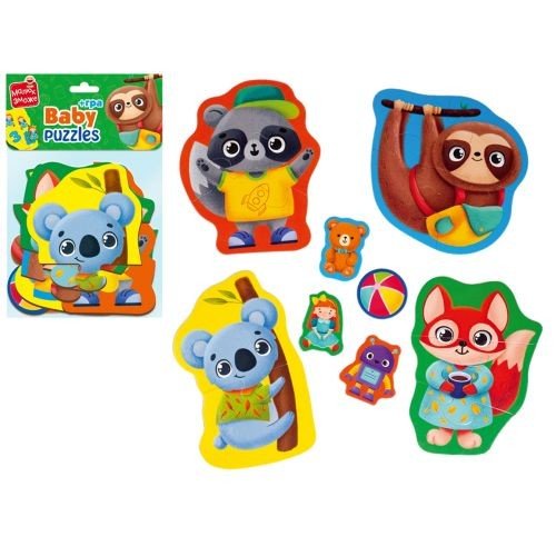 Пазли максі Vladi Toys картонні з грою Малюк Зможе Тварини. Іграшки VT1722-23 (укр)