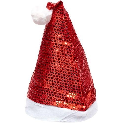 Шапка Діда Мороза з паєтками