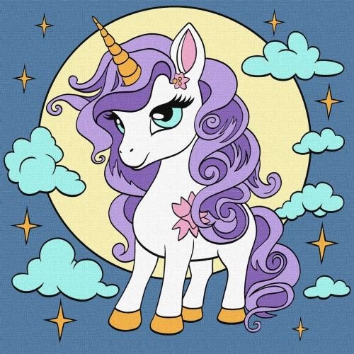 Картина за номерами "Казкова єдиноріжка"