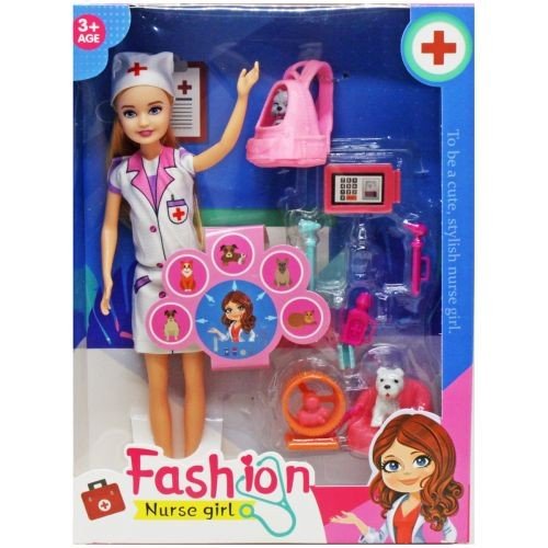 Лялька "Ветеринар з тваринами", 23 см