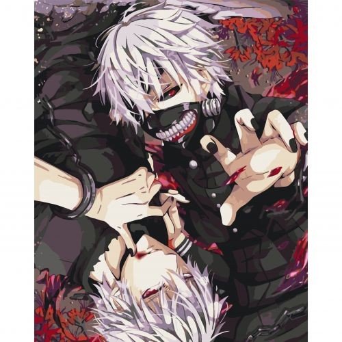 Картина по номерах "Токійський гуль. Кен Канекі" 40x50 см