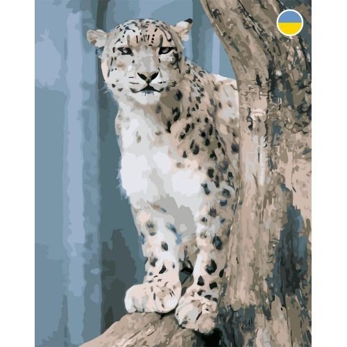 Картина по номерах "Сніжний Барс" 40x50 см