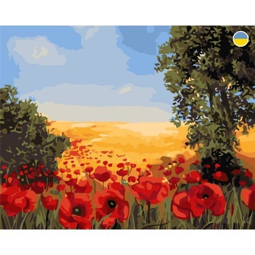 Картина по номерах "Українські маки" 40x50 см