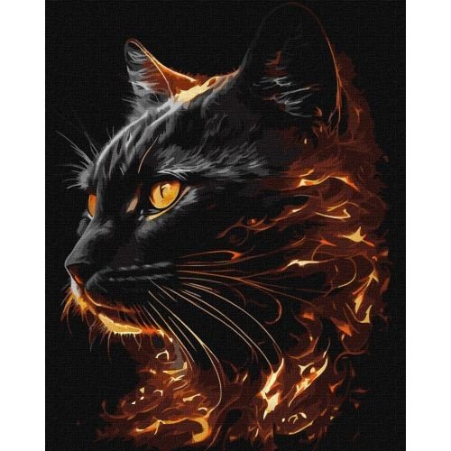 Картина за номерами з фарбами металік "Вогняна краса" 40х50 см