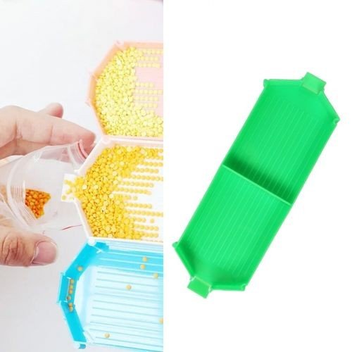 Лоток для алмазної мозаїки подвійний. Зелений