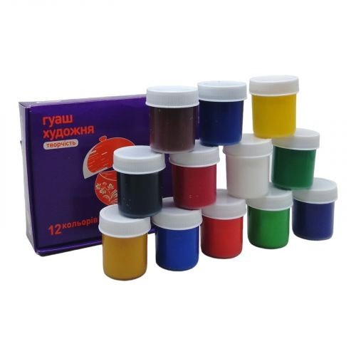 Гуаш художня 12кол*40мл "Гамма"
