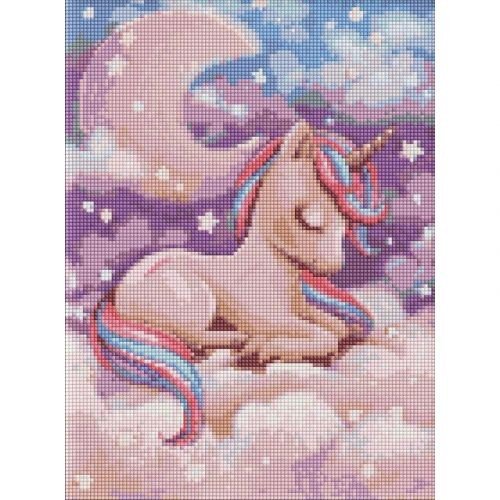 Набір з алмазною мозаїкою для дітей "Чарівний сон" з АВ стразами 30х40см