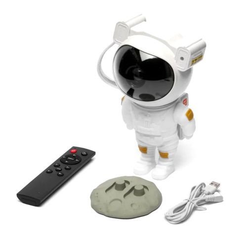 Нічник-проєктор C 65315 (24) “Космонавт”, декілька режимів, зірки, магнітна голова, висота 22 см, від мережі, рухливі елементи, пульт, в коробці