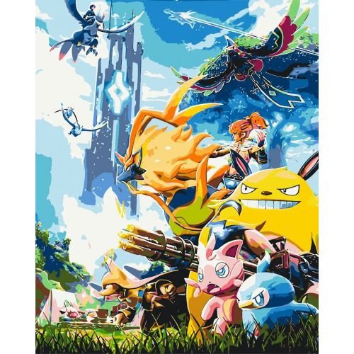 Картина за номерами Покемони Palworld 40*50 см Орігамі LW 3326