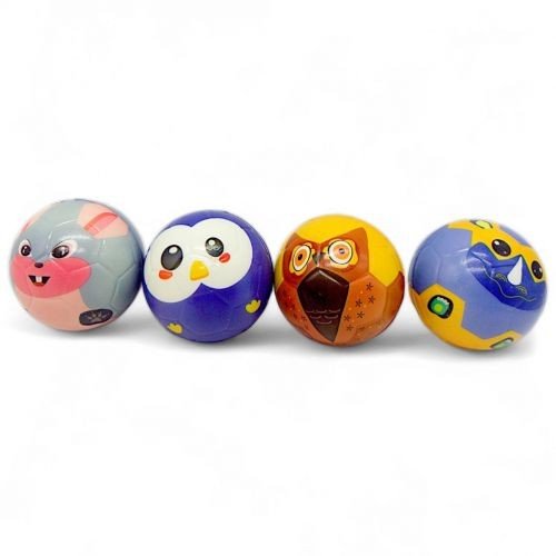 Мʼяч фомовий 10 см кожен у пакетi,4 види