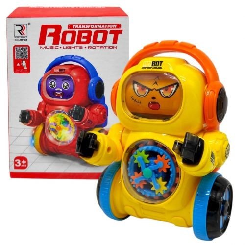 Робот на батарейках, музичний, зі світлом, 2види, в коробці ZR184 р.16*11,4*10,51см