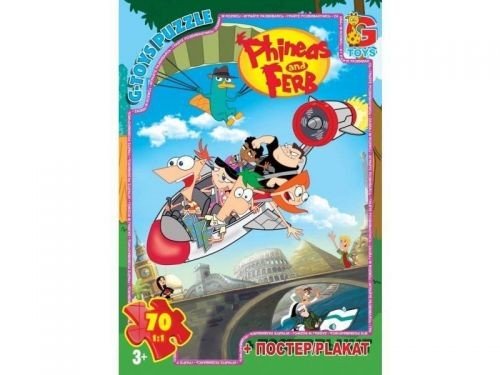Пазли "Фінес і Ферб", 70 ел