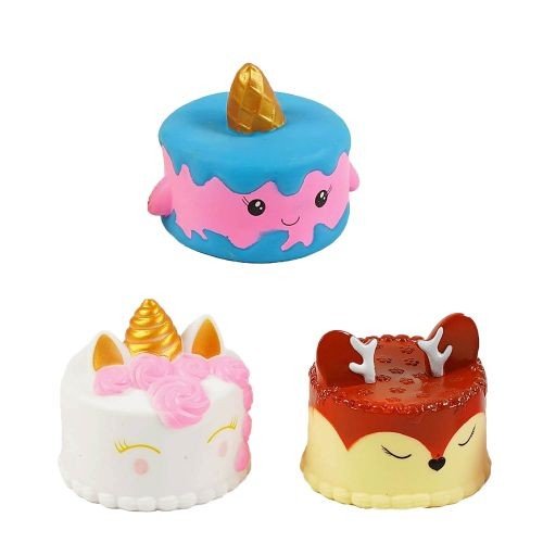 Іграшки для ванни SCA 99 D “Тортики”, 3 штуки, гумові, в пакеті