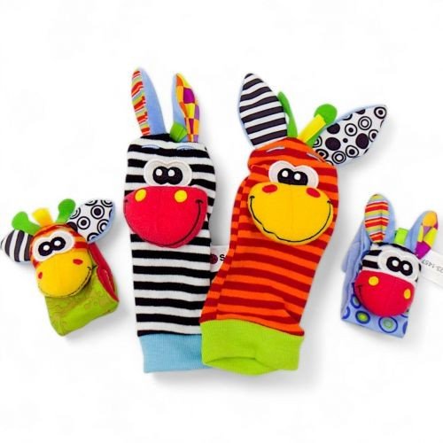 Набір шкарпетки та браслетики Зебра та жираф)