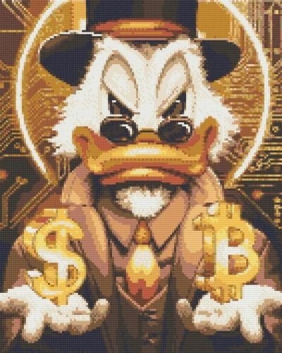 Алмазна мозаїка/вишивка Скрудж Макдак голд 40*50 см Орігамі OD 3320