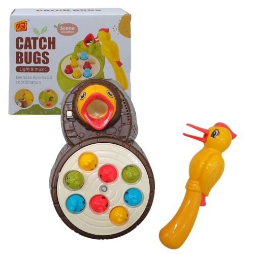 Гра "Нагодуй пташеня", механічна, на батарейках (коричнева)