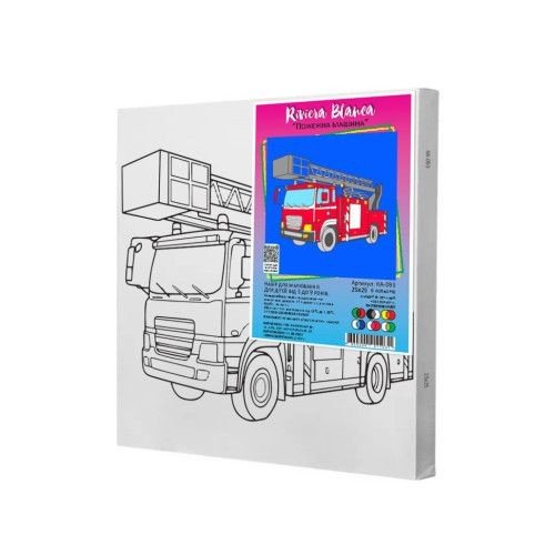 Дитячий набір для розпису "Пожежна машина", 25х25 см