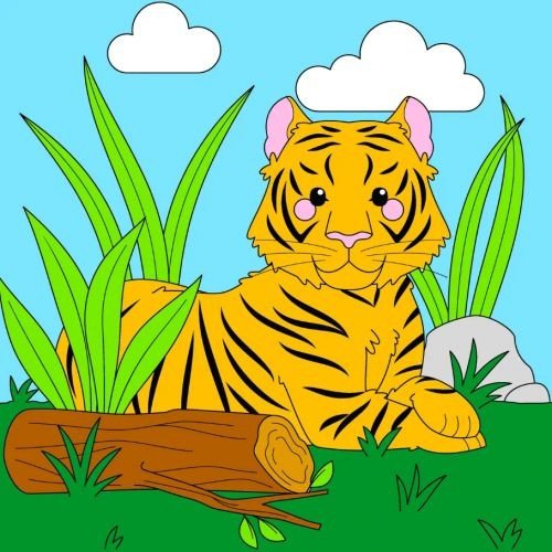 Дитячий набір для розпису "Тигреня" ТМ "RIVIERA BLANCA" 25*25