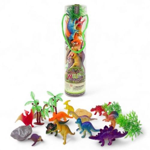Тварини у колбі "Динозаври" (12 шт.+ елементи локації)